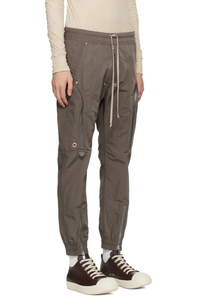 Rick Owens Gray Temple Bauhaus Cargo Pants, photo 2 of 4 from SSENSE