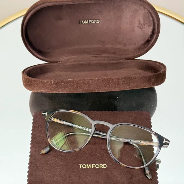 Tom Ford Men's Sunglasses - Brown/Grey in gray|brown|red from Depop, photo 1 of 1