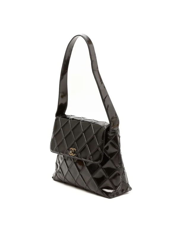 Chanel CC Quilted Hobo Bag in Patent leather from A Retro Tale, photo 2 of 11