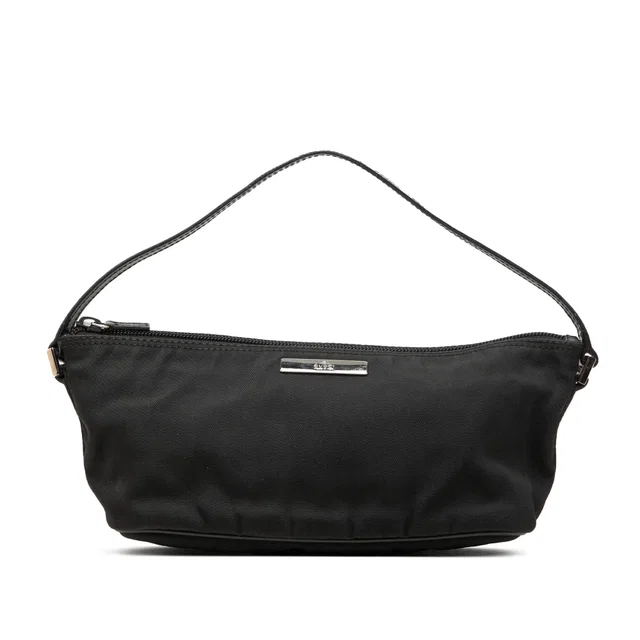 Black Gucci Nylon Boat Shoulder Bag in Black Nylon from Designer Revival, photo 1 of 1