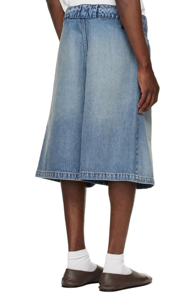 Fear of God Indigo Utility Denim Shorts, photo 3 of 4 from SSENSE