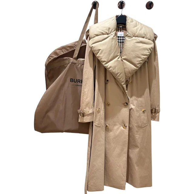 Burberry Beige Long Coat UK4 in Beige from Luxury Promise
