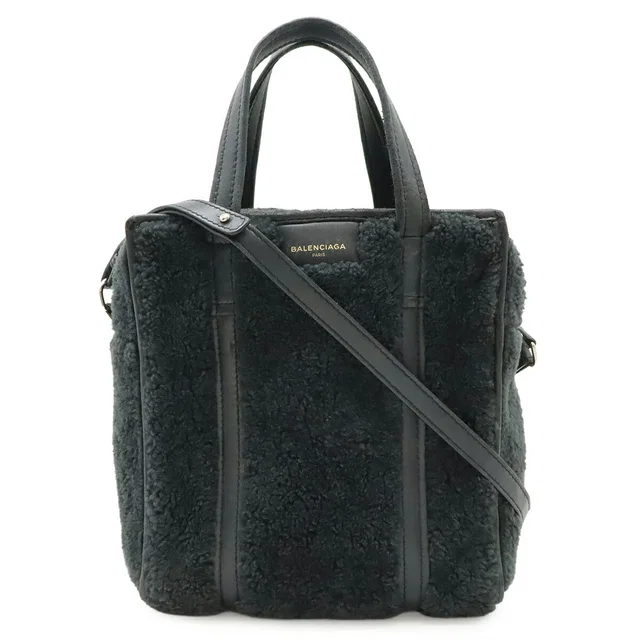 Balenciaga Bazaar Shopper XS Leather Shearling 2way Bag in Leather from LuxUness