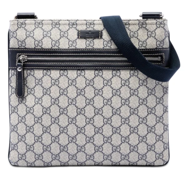 Beige Gucci GG Supreme Crossbody in Beige Coated canvas from Designer Revival