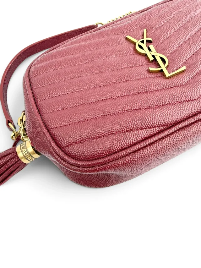 Saint Laurent Lou Mini Camera Bag in Red Calfskin from Season 2 Consign, photo 9 of 10