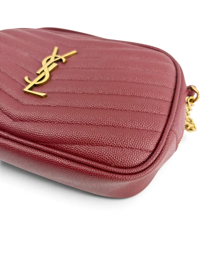Saint Laurent Lou Mini Camera Bag in Red Calfskin from Season 2 Consign, photo 8 of 10