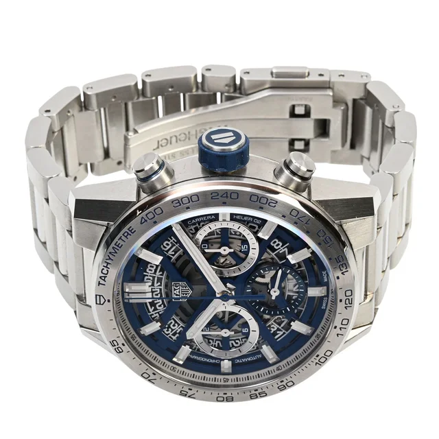 Japan Limited Carrera Calibre Heuer 02 Chronograph CBG2019 Automatic Blue in Blue from VINTAGE QOO TOKYO, photo 2 of 2