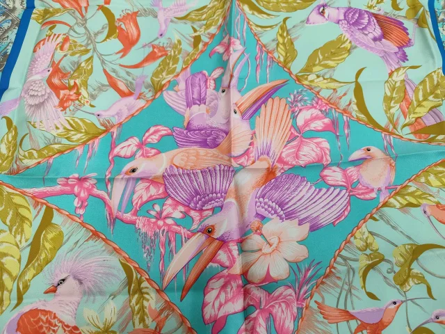 Hermès Carré 90 Silk Multicolor Multicolour Accessory in Multicolor Silk from HEWI, photo 2 of 6