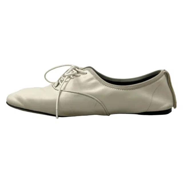 Loewe Shoes Soft Derby Ivory Lambskin in White Lambskin from The Reluxe