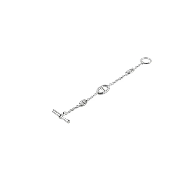 Hermès Chaine D'Ancre Silver Bracelet in Silver from The Purse Affair