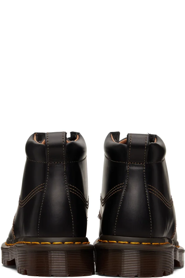 Dr. Martens Black Lowell Chukka Moc Toe Leather Ankle Boots, photo 2 of 5 from SSENSE