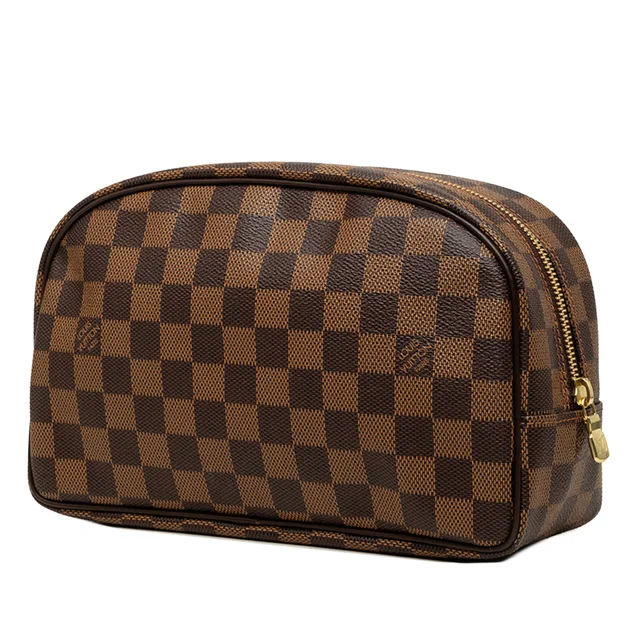 Brown Louis Vuitton Damier Ebene Trousse Toilette 25 Clutch Bag in Brown Canvas from Designer Revival, photo 2 of 2