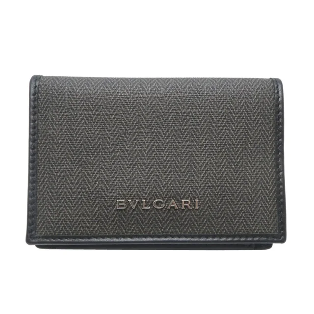Bvlgari Weekend Women's/Men's Business Card Holder/Card Case 32588 Gray in black Leather from Poshmark