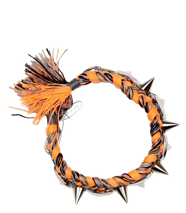 Joomi Lim Punk Carnival Braided Bracelet Orange from Cultstatus, photo 1 of 1