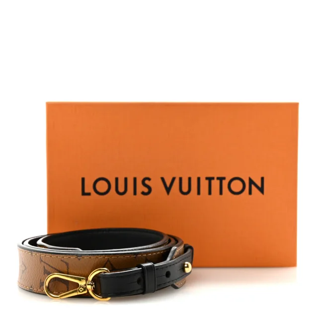 Louis Vuitton Reverse Monogram Bandouliere Shoulder Strap XL Black in Black Calfskin from FASHIONPHILE, photo 5 of 5