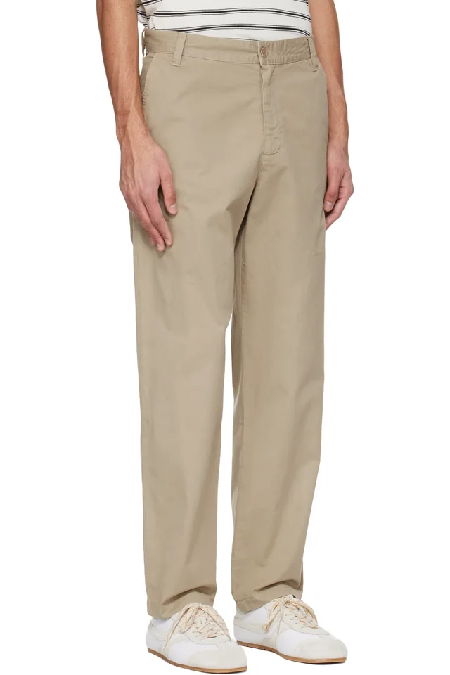 A.P.C. Beige Lawrence Trousers, photo 2 of 4 from SSENSE