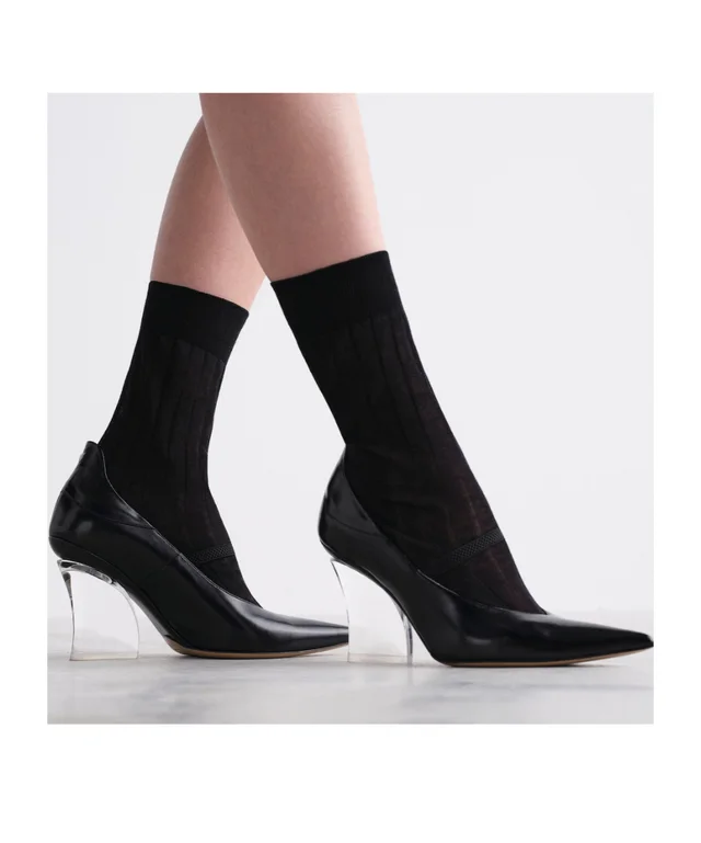 Fendi Illusion Black leather court shoes, image 1 of 1 from SENSER