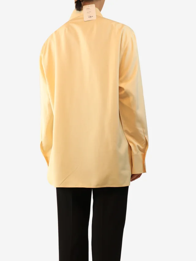 The Row Butter yellow silk shirt - size UK 14 in Yellow Silk from Sign of the Times, photo 2 of 2