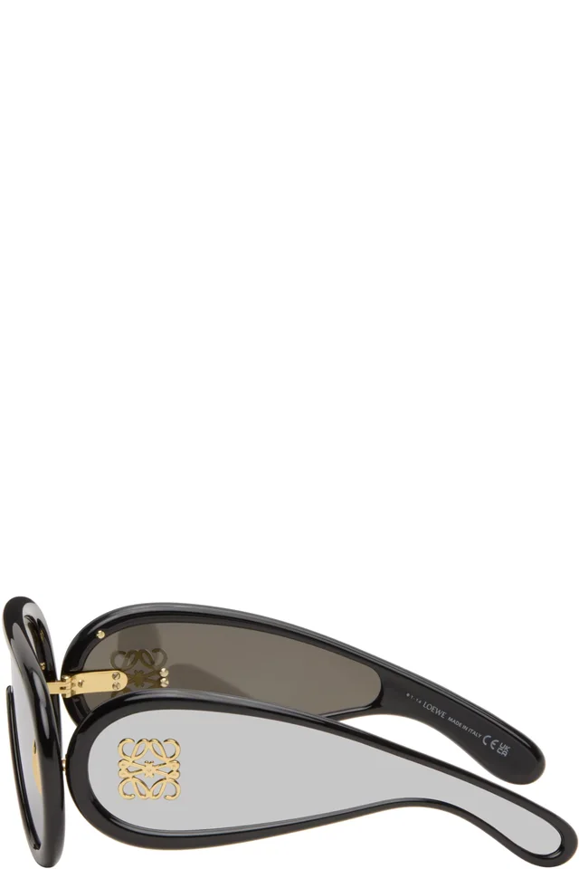 LOEWE Black Wave Mask Sunglasses, photo 3 of 4 from SSENSE
