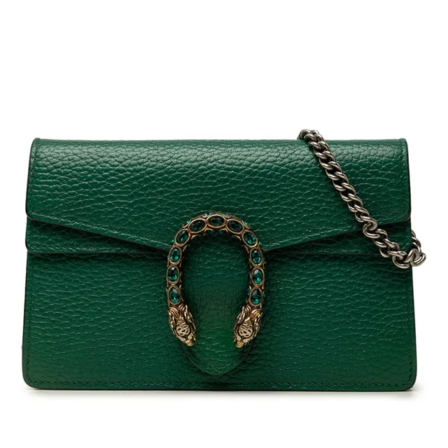 Green Gucci Mini Calfskin Dionysus Crossbody in Green Calfskin from Designer Revival