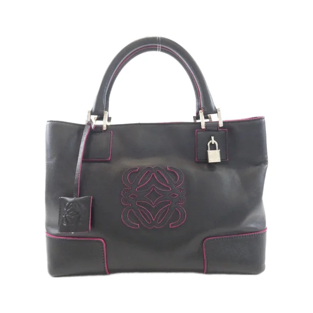 Loewe Amazona Bag in BLACK+PINK / SILVER metal fittings leather from KOMEHYO