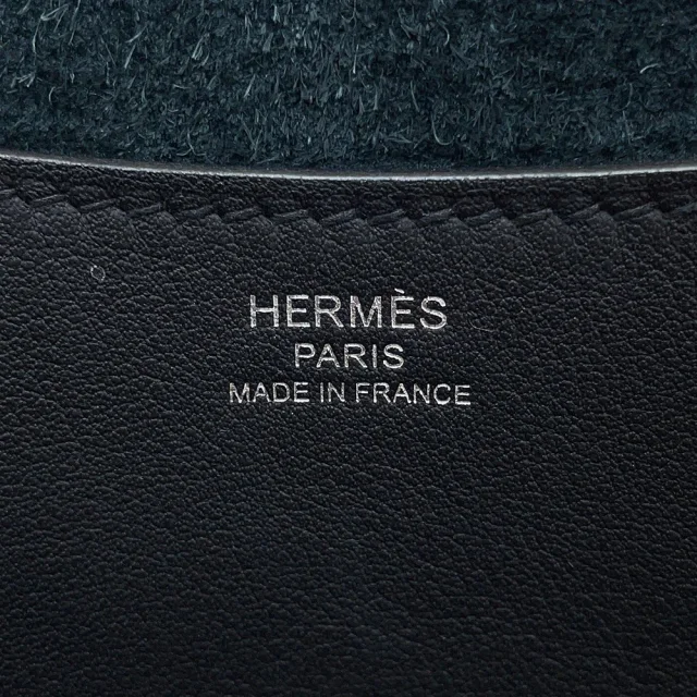 Hermès in-the-loop Tote Bag Black Taurillon Clemence Swift Leather Size 23 in Black Clemence leather from GALLERY RARE, photo 17 of 18