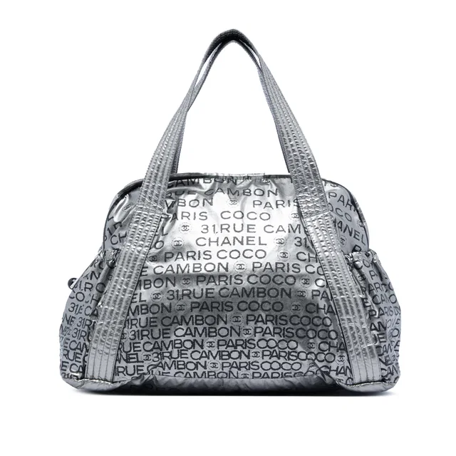 Silver Chanel Metallic Coated Canvas Unlimited Ligne Tote in Silver Coated canvas from Designer Revival