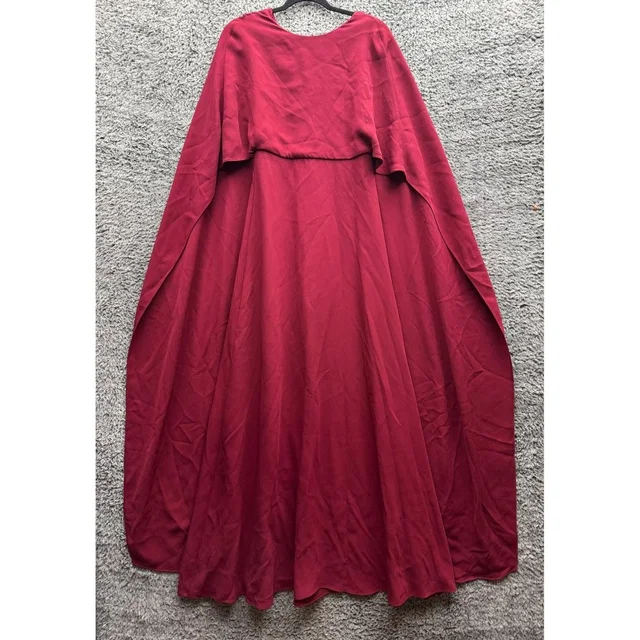 Valentino Garavani Cape Back Sleeveless Maxi Bridesmaid Dress Evening Gown Red Womens S/M in red from Poshmark
