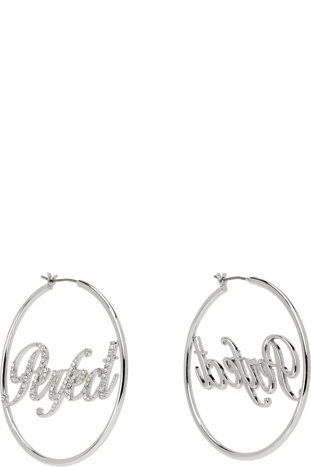Marc Jacobs 'The Perfect Pave' Hoop Earrings, photo 2 of 3 from SSENSE