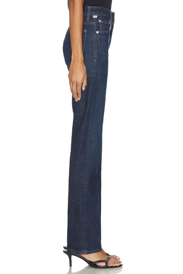 Citizens of Humanity Zurie Straight Leg Jeans in Dark Indigo, photo 3 of 6 from REVOLVE (Canada)