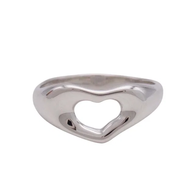 Tiffany & Co. New Open Heart Ring Silver in Silver from The Reluxe