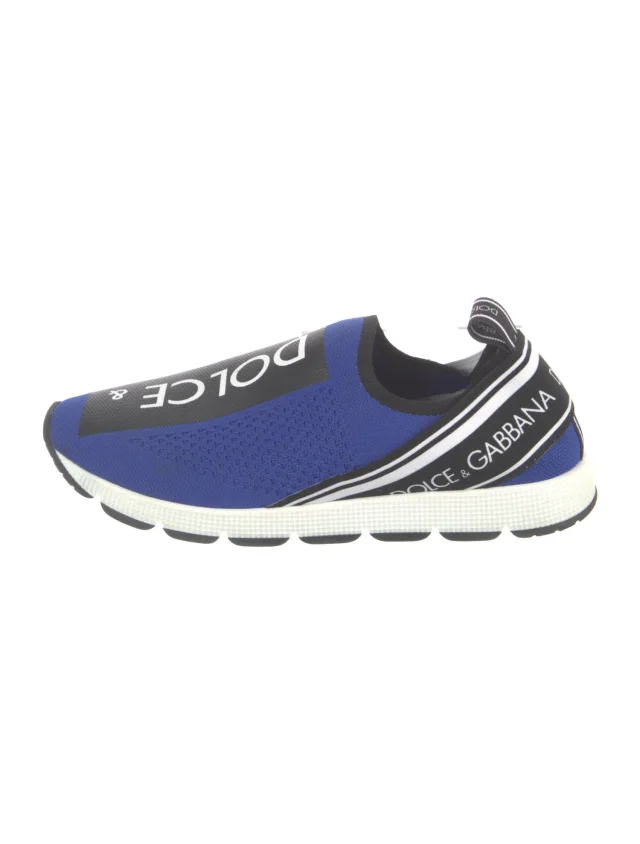 Dolce & Gabbana Graphic Print Sock Sneakers in blue from The RealReal