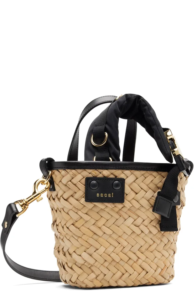 sacai Beige Hybrid Micro Marche Bag, photo 2 of 2 from SSENSE