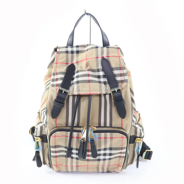 Burberry Nova Check Polyamide Backpack in Calfskin from LuxUness