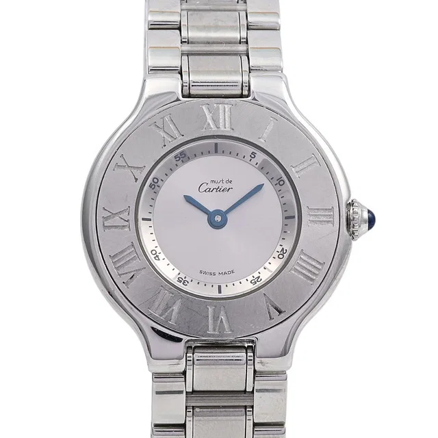 Cartier Must21SM W10109T2 Quartz Silver in Silver from VINTAGE QOO TOKYO