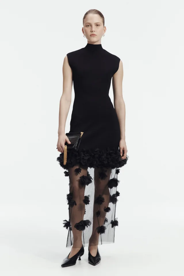 AJE Fleura Knit Midi Dress in Black from Aje, photo 1 of 1