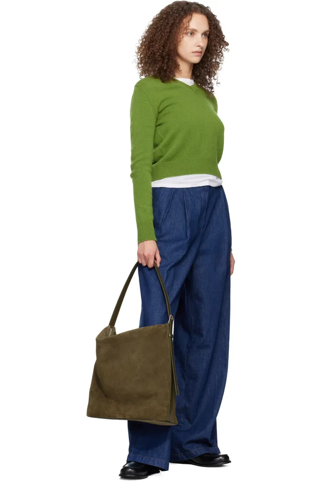 A.P.C. Khaki Vera Maxi Tote, photo 4 of 4 from SSENSE