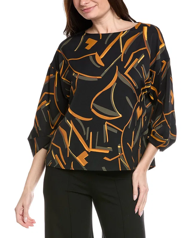 Joseph Ribkoff Printed Blouse, image 1 of 1 from Gilt
