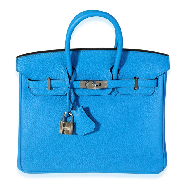 Hermès Bleu Zanzibar Togo Birkin 25 PHW in Blue Togo leather from myGemma