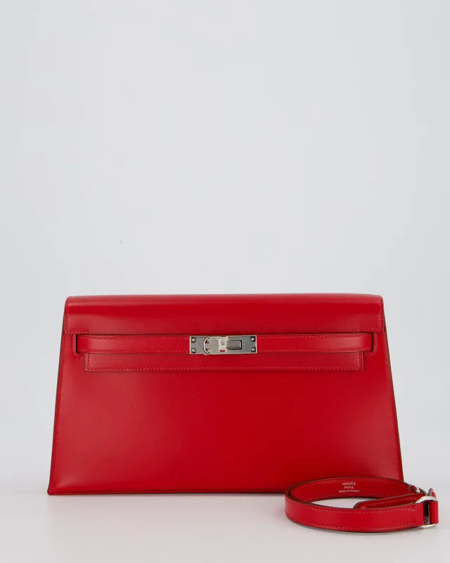 Hermès Kelly Elan Bag in Red Box leather from Sellier