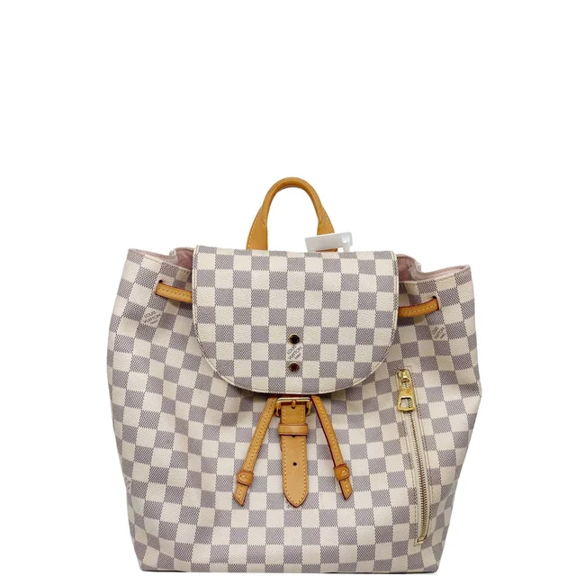 Louis Vuitton Sperone Damier Azur Backpack Bag Rose Ballerine in Pink Coated canvas from Dallas Designer Handbags