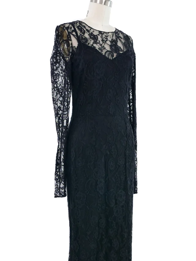 Dolce & Gabbana Black Lace Gown in Black from Arcade Vintage, photo 2 of 2
