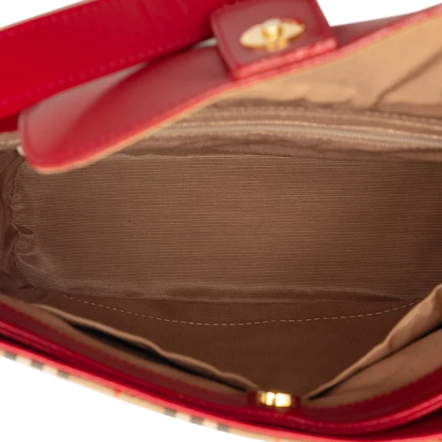 Burberry Haymarket Check Canvas Shoulder Bag in Beige Canvas from Designer Revival, photo 4 of 6