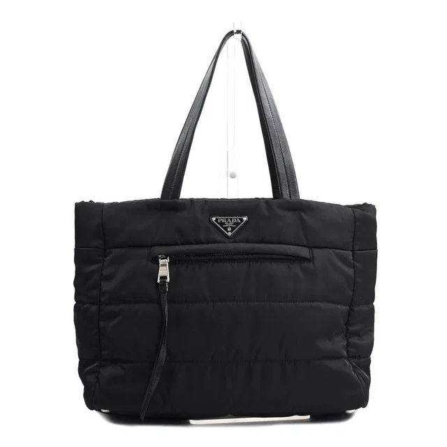 Prada Tote Bag Bomber Black in Black from The Reluxe