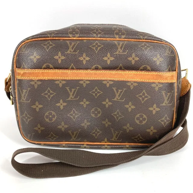 Louis Vuitton Shoulder Bag Reporter PM Lipoter PM Monogram Canvas Brown in Brown Coated canvas from The Reluxe