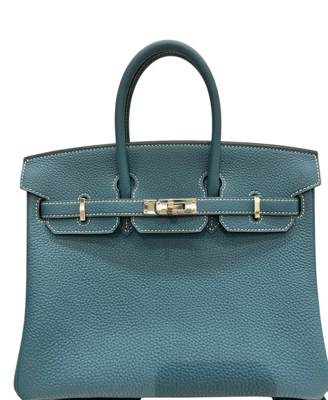 Hermès Birkin 25 Togo Blue Jean - Full Set - W Stamp in Blue Togo leather from Luxury Promise