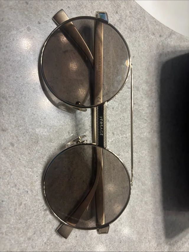 Versace Men’s Round Sunglasses In Brown And Gold in brown|red from Poshmark