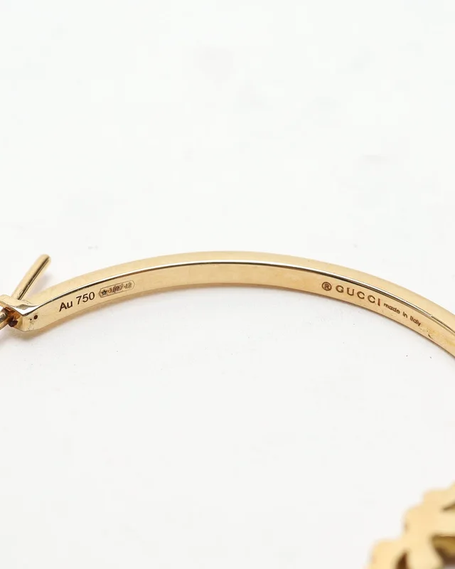 Gucci GG Diamond 18kt Hoop Earrings from A Retro Tale, photo 3 of 3