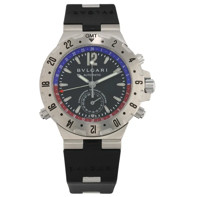 Bvlgari Diagono Professional GMT GMT40S 40mm Stainless Steel Watch from H&T