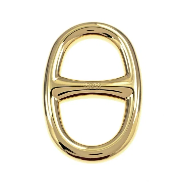 Hermès Scarf Ring Chaine D'Ancre Permanent Brass Gold Color GD Necklace Style in Gold from The Reluxe